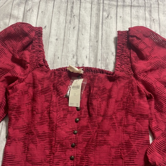 NWT Anthropologie Romantic Puff-Sleeved Blouse - Picture 6 of 9